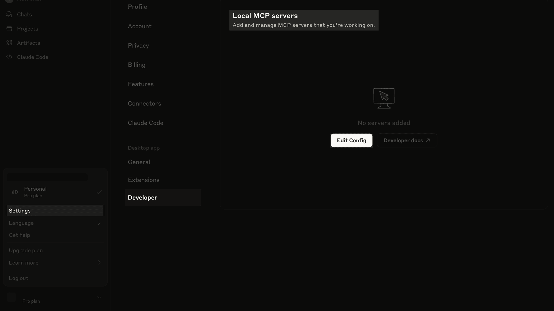 Claude Desktop configuration
