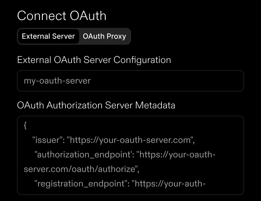 OAuth configuration